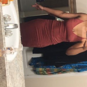 Body-con suede dress